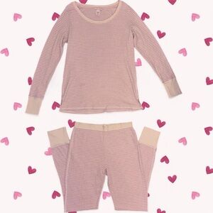 Victoria's Secret Pink Sparkle Striped Pajama Set